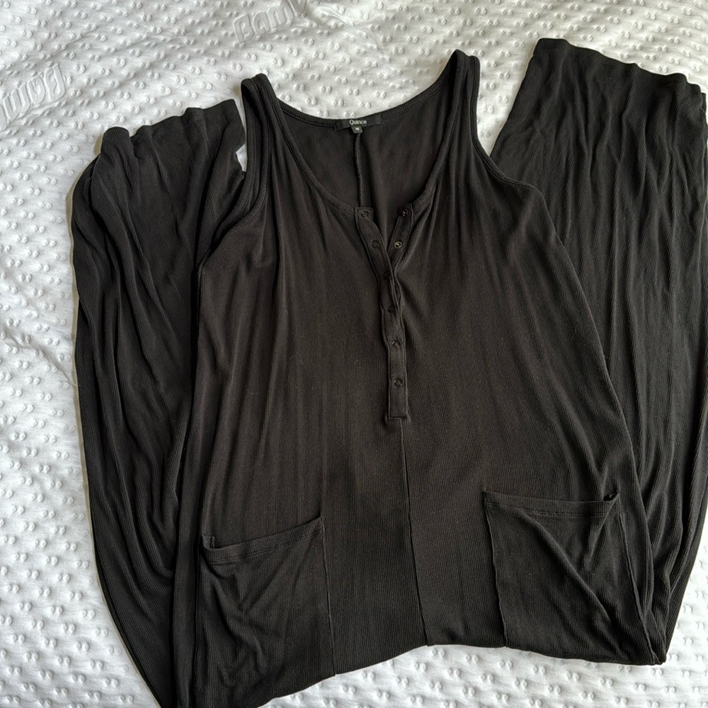 Quince Tencel Rib Maternity & Nursing Jumpsuit